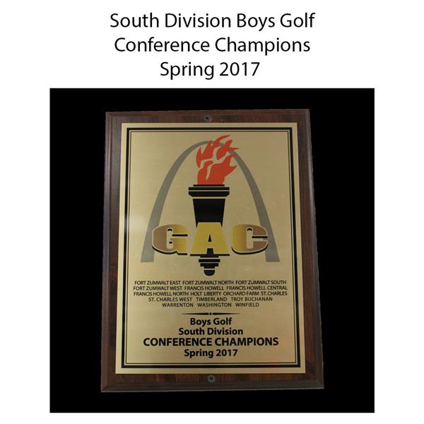 2017 Boys Golf South conference champions spring 